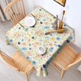 thumbnail image 2 of Pioneer Flower Floral Print Pattern Square Tablecloth, Waterproof Wipeable Spillproof Washable Table Cover for Home Kitchen Party Decor, 60"x60", 2 of 6