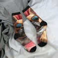thumbnail image 5 of Disketp French Bulldog In Sunglasses Unisex Crew Socks Lightweight Breathable Ventilation Ankle Socks, Mid-calf socks for Daily, 5 of 6