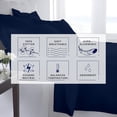 thumbnail image 5 of Kotton Culture Bed Sheet 4 Piece 100% Egyptian Cotton 600 Thread Count Soft Crisp Cooling Cotton Luxury Hotel Sheets Thick with 16" Deep Pocket Snug Fit Smooth Sateen Weave (Navy Blue, King), 5 of 7