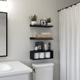 thumbnail image 2 of Estantería flotante WOPITUES con estante cúbico para baño, color negro, 2 of 6