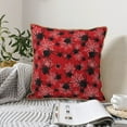 thumbnail image 6 of Fotbe A Web With A Spider 1 Pattern Velvet Decorative Throw Pillow Covers with Elegant Piping, Soft Plush Cushion Cover for Sofa, Bed, Car, Office-20"x20", 6 of 8