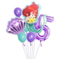 thumbnail image 3 of Decoración para fiesta de cumpleaños de La Sirenita, Princesa Ariel, servilletas de papel, platos, vasos, manteles, globos, suministros para baby shower para niños, 3 of 5
