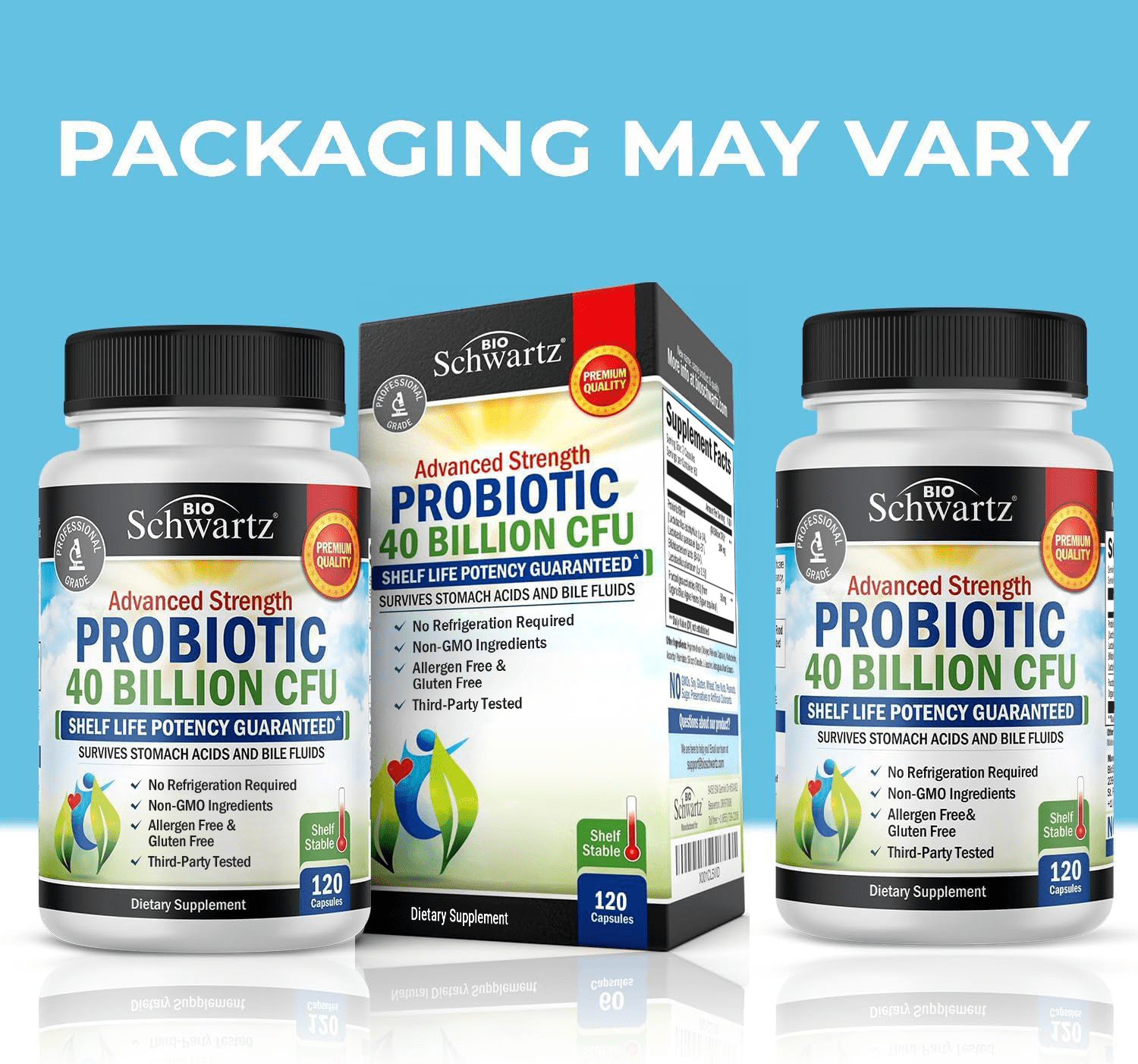 Bioschwartz Daily Probiotic Supplement 40 Billion CFU, 120 Ct