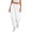 White, variant on Womens Baggy Wide Leg Pants Casual Elastic Waisted Palazzo Harem Pants with Pockets White,L