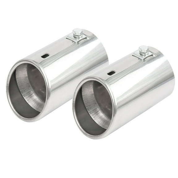 REGALWOVEN 2pcs Universal Car Stainless Steel Exhaust Rear Tail Muffler Tip Pipe 1.25" to 2"