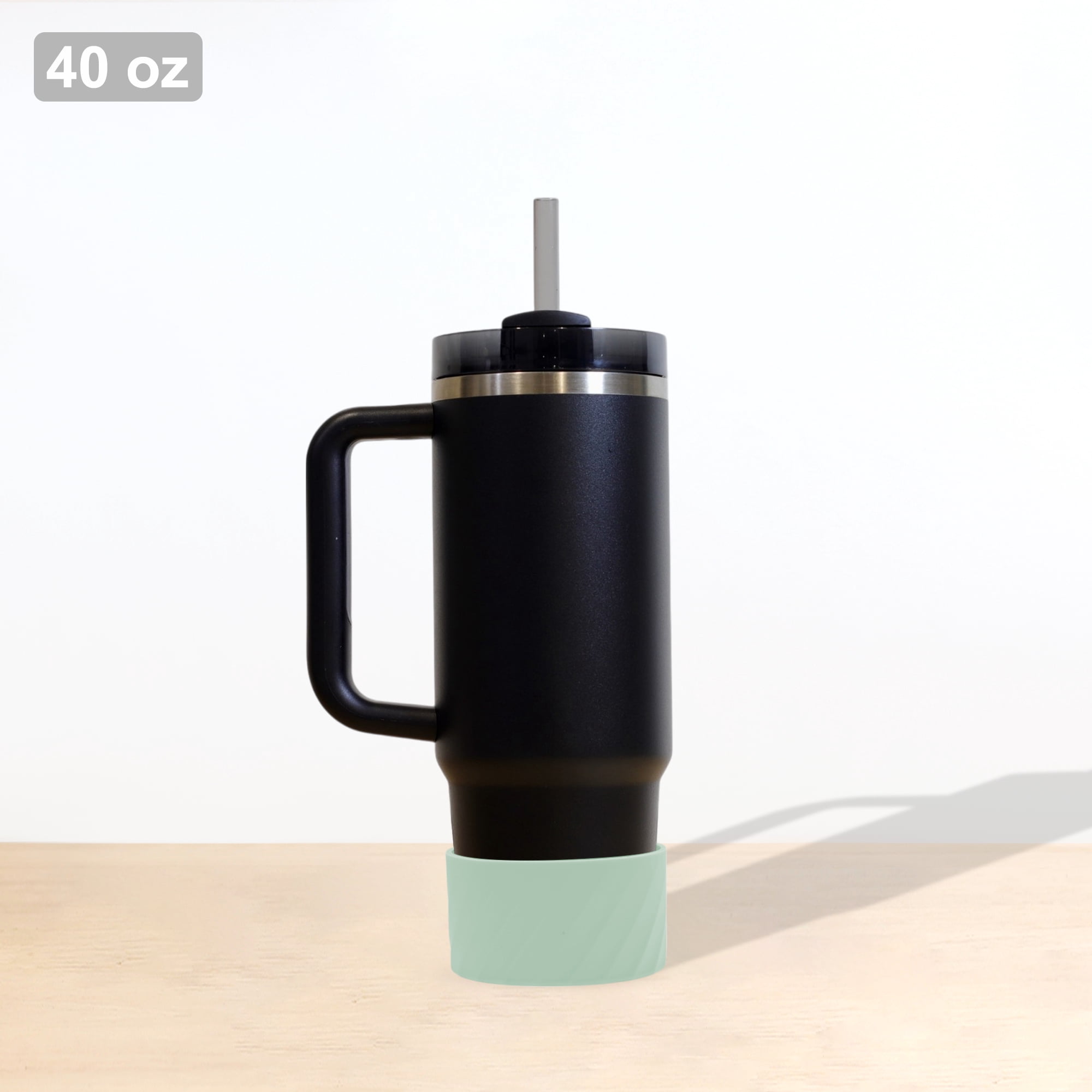 Unique Bargains 1Pc Protective Spiral Pattern Water Bottle Boot Light Green