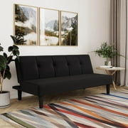 Serta Milan Modern Futon, Black Fabric