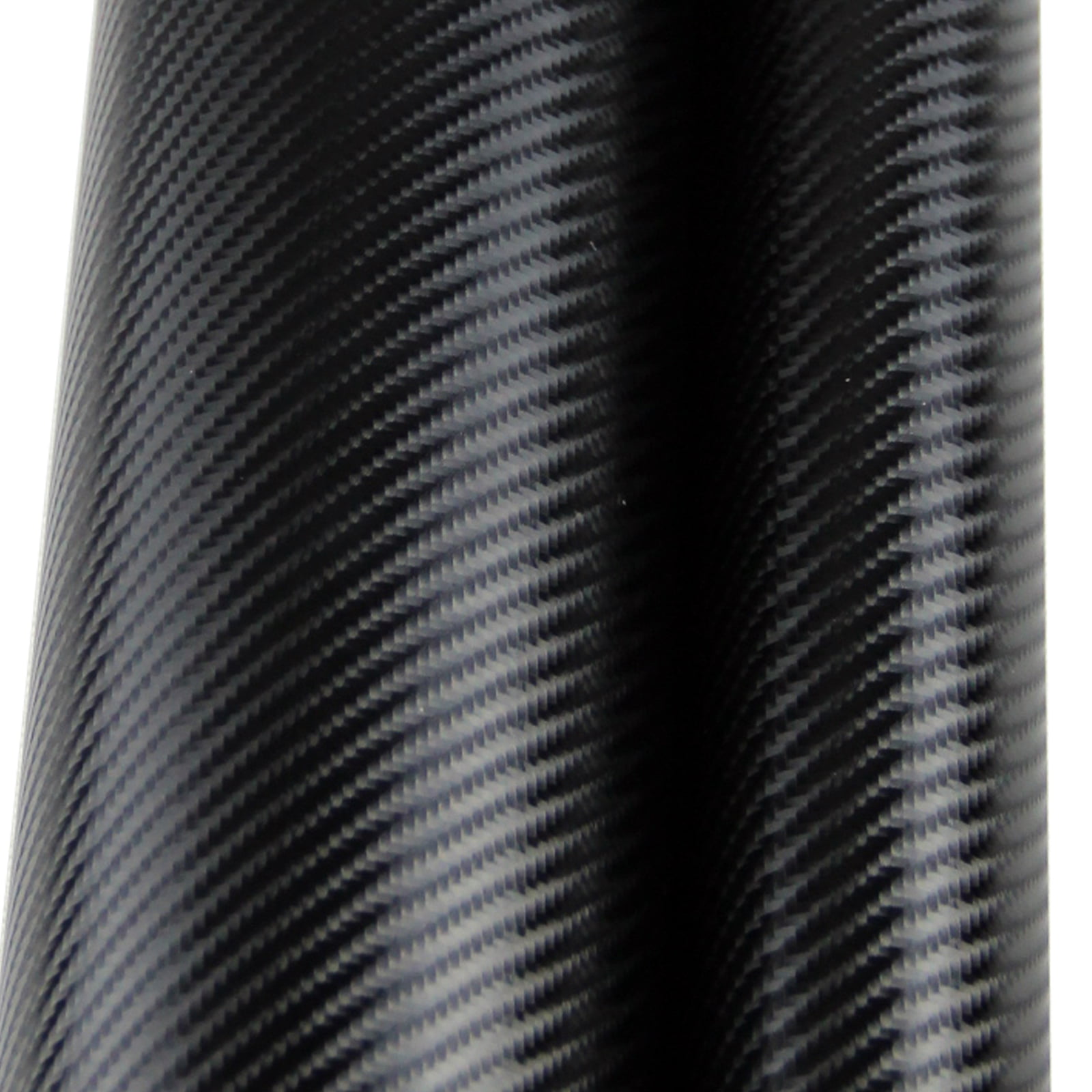 24" x 60" 4D Premium Black Carbon Fiber Vinyl Wrap Bubble Free Air Release 