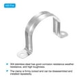 thumbnail image 3 of Unique Bargains 75mm Rigid Pipe Strap Clamp, 20 Pcs 304 Stainless Steel Two Hole U-shape Tube Clip, 3 of 5