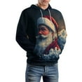 thumbnail image 3 of Adult Christmas Santa Claus Graphic Hoodie, 3D All Over Print Holiday Pullover Sweatshirt with Hood & Pocket, Funny Ugly Christmas Sweater Style, 3 of 7
