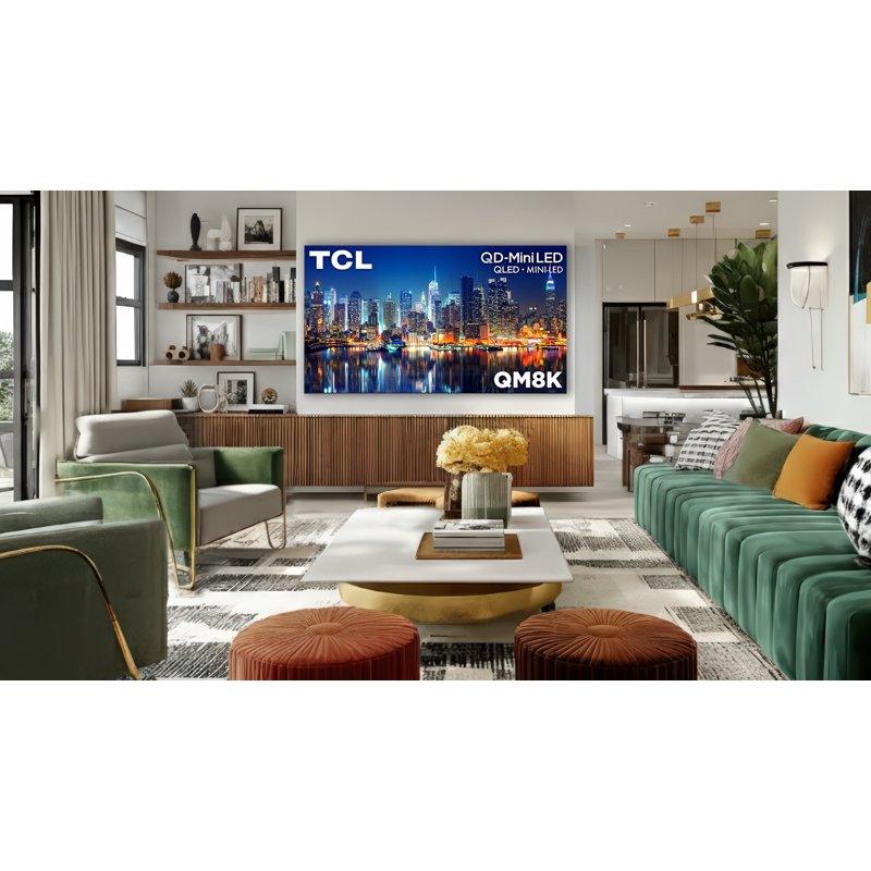 TCL 98" Class QM8K Series QD-Mini LED QLED 4K UHD Smart Google TV (NEW, 2025) - 144Hz, Local Dimming, CrystGlow WHVA Panel - 98QM8K gallery view