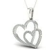 thumbnail image 2 of Imperial 1/5ct TDW Diamond Heart Necklace in Sterling Silver, 2 of 3