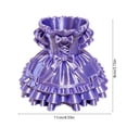 thumbnail image 3 of Princess Dress Desktop Storage Box - 4.3In Plastic Pen Holder, Cute Purple Skirt Organizer for Makeup Brushes Pens, Kawaii Vanity Desk Decor Gift for Women and Teens, Desktop Organizing Decorations, 3 of 6