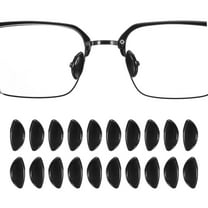 Eyeglass Nose Pad Thickness Anti-Slip Glasses Nose Grips Double Hole Insertion Glasses Nose Pads for Plastic Frames Black