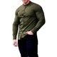 thumbnail image 5 of Men Muscle Dress Shirts Slim Stretch Stand-Up Collar Long Sleeve Button Shirts, 5 of 8