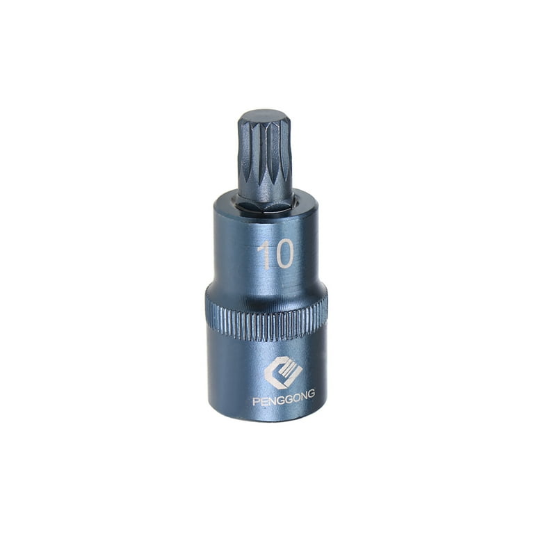 Uxcell 1/2-Inch Square Drive x M10 Metric Spline Bit Socket