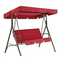 thumbnail image 2 of Housse de Chaise Balançoire Imperméable Pliable Coussin Patio Jardin Cour Extérieur Siège de Remplacement (Rouge), 2 of 7
