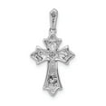 thumbnail image 3 of Real 14kt White Gold 1/10ct. Diamond Fancy Cross Pendant; for Adults and Teens; for Women and Men, 3 of 4