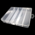 thumbnail image 1 of czcpp-Clear Visible Plastic Fishing Tackle Accessory Box Fishing Lure Bait Hooks Storage Box Case Container Jewelry Making Findings Organizer Box Storage Container Case (L:6.9x6.1x1.3inch), 1 of 4