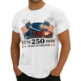 thumbnail image 5 of Vamuko America 250 Shirt Men American Flag Graphic Independence Day T-Shirt We the Peaple Short Sleeve Striped Shirts Usa Flag Red Blue and White Tees White S, 5 of 5