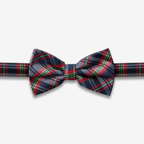 GoTie Men's Plaid Bowtie - Bow Ties Ready to Wear - Pretied Adjustable Ties for Short or Tall Men