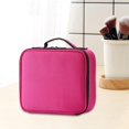 thumbnail image 1 of Bolsa de maquillaje de viaje, bolsa de cosméticos portátil con compartimento extraíble, caja de belleza, estuche de maquillaje para mujeres y niñas, Rosa, 1 of 8