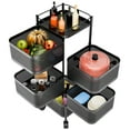 thumbnail image 4 of Andvari Rotating Storage Cart with 5-Tier Mesh Baskets, 11.42" x 11.42" x 36.61", 4 of 12
