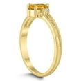 thumbnail image 2 of SZUL Women's 6X4MM Citrine and Diamond Pear Shaped Open Three Stone Ring in 10K Yellow Gold, 2 of 4