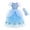 Dress & Sleevelet, variant on HTQWLP Little Girls Fairy Tale Princess Dress, Halloween Party Elegant Princess Dress up Costumes with Accessories, Toddler Princess Cosplay Outfits for Girls Age 2 - 12 Years, Blue/130