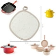 thumbnail image 4 of Mistaha Wave Pattern Silicone Thickened Table Mat with Cotton Padding, Heat-Resistant Kitchen Hot Pad Set in Mint Green - Breathable Oven Mitts for Safe Cooking, 4 of 5
