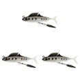 thumbnail image 1 of Señuelo Suave Con Ojos 3D Kuymtek Cebo Pesca Artificial Con Lentejuelas Gris 3 Uds., 1 of 7
