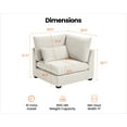 thumbnail image 2 of CHIC HOUSE Module Modular Oversized Couch Corduroy Customizable Chaise Chenille Fabric Ottoman Sectional Sofa Upholstered Convertible Seater Corner Couch, 2 of 9