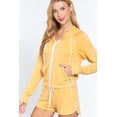 thumbnail image 2 of Simply Fashion Slub TERRY ZIP UP Hoodie Jacket,VANILLA,LARGE, 2 of 5