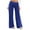 Blue, variant on Womens Workout Comfy Leggings No Front Seam Straight Leggings Low Waist Gym Yoga Pants S