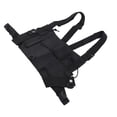 thumbnail image 1 of Paquete De Pecho Con Chaleco, Bolsa De Pecho Deportiva Ajustable Con Múltiples Bolsillos, Color Negro Para Senderismo, 1 of 7