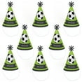 thumbnail image 6 of Big Dot of Happiness Goaaal - Soccer - Cone Happy Birthday Party Hats for Kids and Adults - Set of 8 (Standard Size), 6 of 7