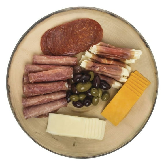 American Metalcraft Serving Board Rustic Faux Wood Melamine - 13 3/4"Dia x 1 1/4"H, MSR14