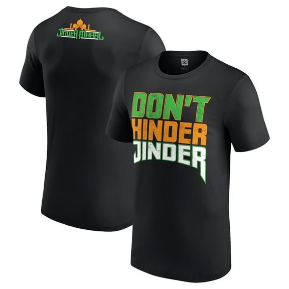 Men's Black Jinder Mahal Don't Hinder Jinder T-Shirt