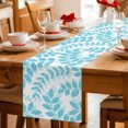 thumbnail image 5 of Table Runners 90 Inches Long Dress Scarves, Cyan Blue Leaves Farmhouse Coffee/Dining/Kitchen Table Decor Table Runner for Living Room, Summer Farmhouse Botanical Boho Branch 13x90 Inch, 5 of 9