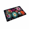 thumbnail image 2 of Blukids Colorful Boho Flower Bath Mat Vintage Watercolor Floral Leaf Rose Peony Rustic Chic Country Bathroom Microfiber Memory Foam Bathroom Rug Doormat Kitchen Toilet Floor Rug，23.6"×15.7"(D), 2 of 6