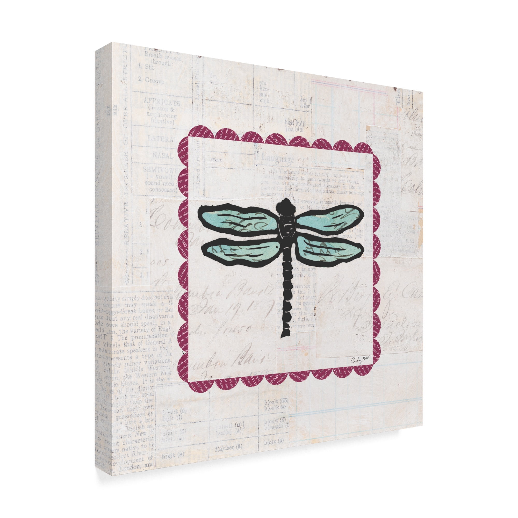 Trademark Fine Art 'Dragonfly Stamp Bright' Canvas Art by Courtney Prahl
