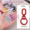 thumbnail image 2 of PATIKIL 2.2" Swivel Snap Hooks with Key Rings, 2Pcs Double Opening Metal Oval Swivel Spring Clasp Clip with O Ring for DIY Crafts Jewelry Lanyard Making, Red, 2 of 6