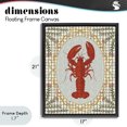 thumbnail image 4 of Stupell Industries Coastal Lobster with Gingham Kitchen Charm Black Floating Frame Canvas Art, 17 x 21, by Vero Illustrates, 4 of 8