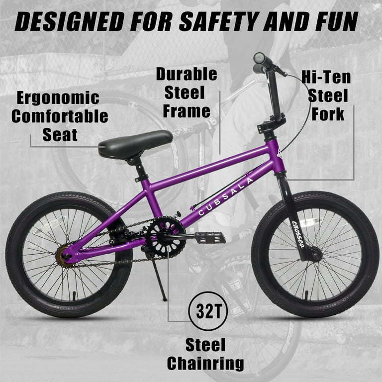 cubsala Freestyle BMX Bike, 18 Inch Kids Bicycle for 5-9