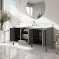 thumbnail image 6 of Vanity Art 60" Bathroom Vanity with Sink, Freestanding Storage Cabinet with Engineered Marble Top, Flip Down Tray, Drawer, and Shelve, 6 of 6