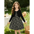 thumbnail image 3 of Lanbubble Girls 2 Piece Dress Set Sleeveless Bubble Dress with Cardigan & Side Pockets for Party Daily Wear Size 5-12Y, 3 of 9
