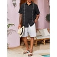 thumbnail image 3 of Playa De Guayabera Cubana Camisas Casual De Lino Para Hombre, 3 of 7