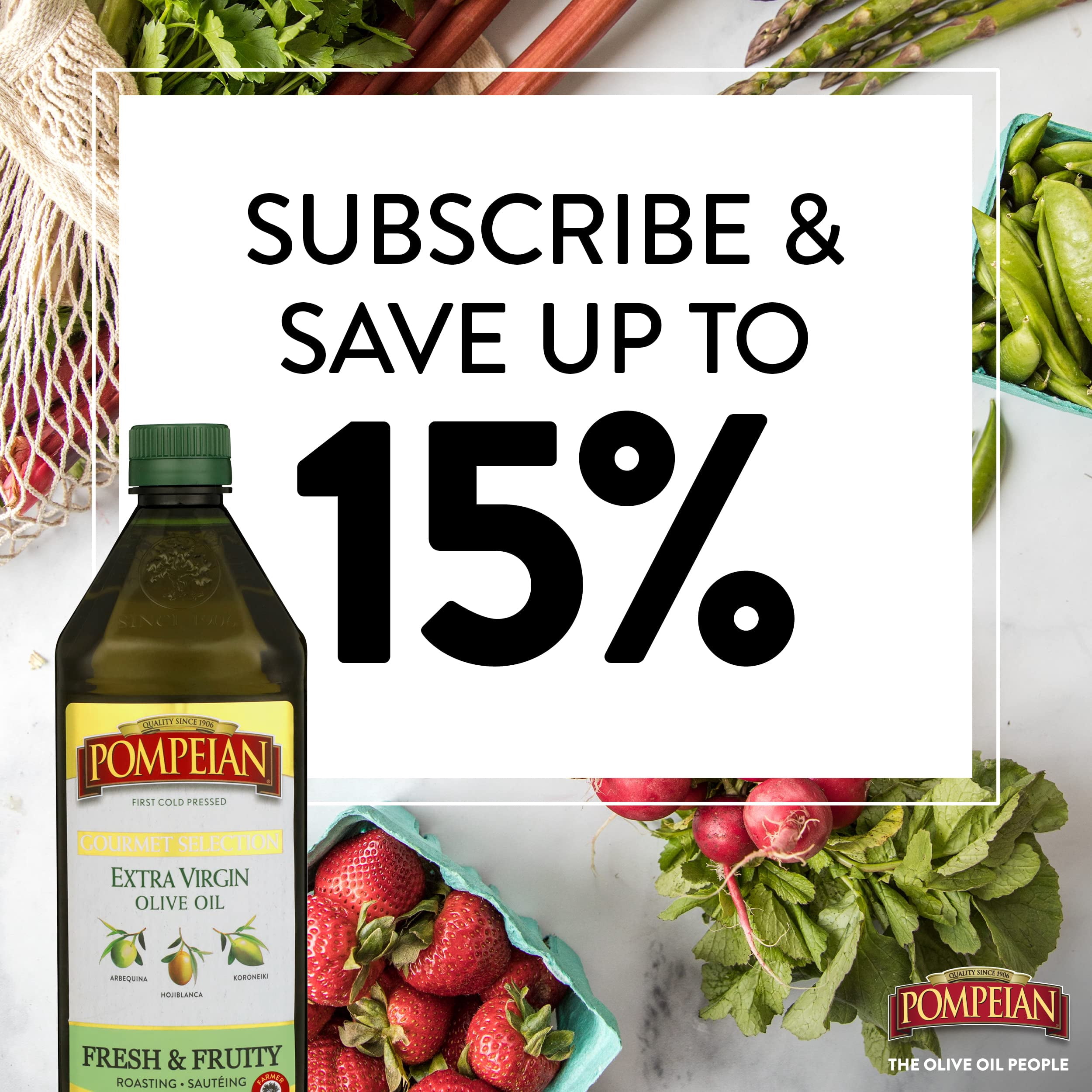 Pompeian Gourmet Selection Extra Virgin Olive Oil (Pack of 32)