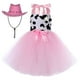 thumbnail image 3 of Fiudx Ofertas de la semana Disfraz de vaquera para niñas de 1 a 12 años con bandana para fiesta de cumpleaños, Halloween y vacaciones, 3 of 7