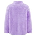 thumbnail image 2 of YONGHS Kids Girls Polar Fleece Jacket Long Sleeve Zipper Outerwear Winter Warm Coat Purple 3-4, 2 of 6